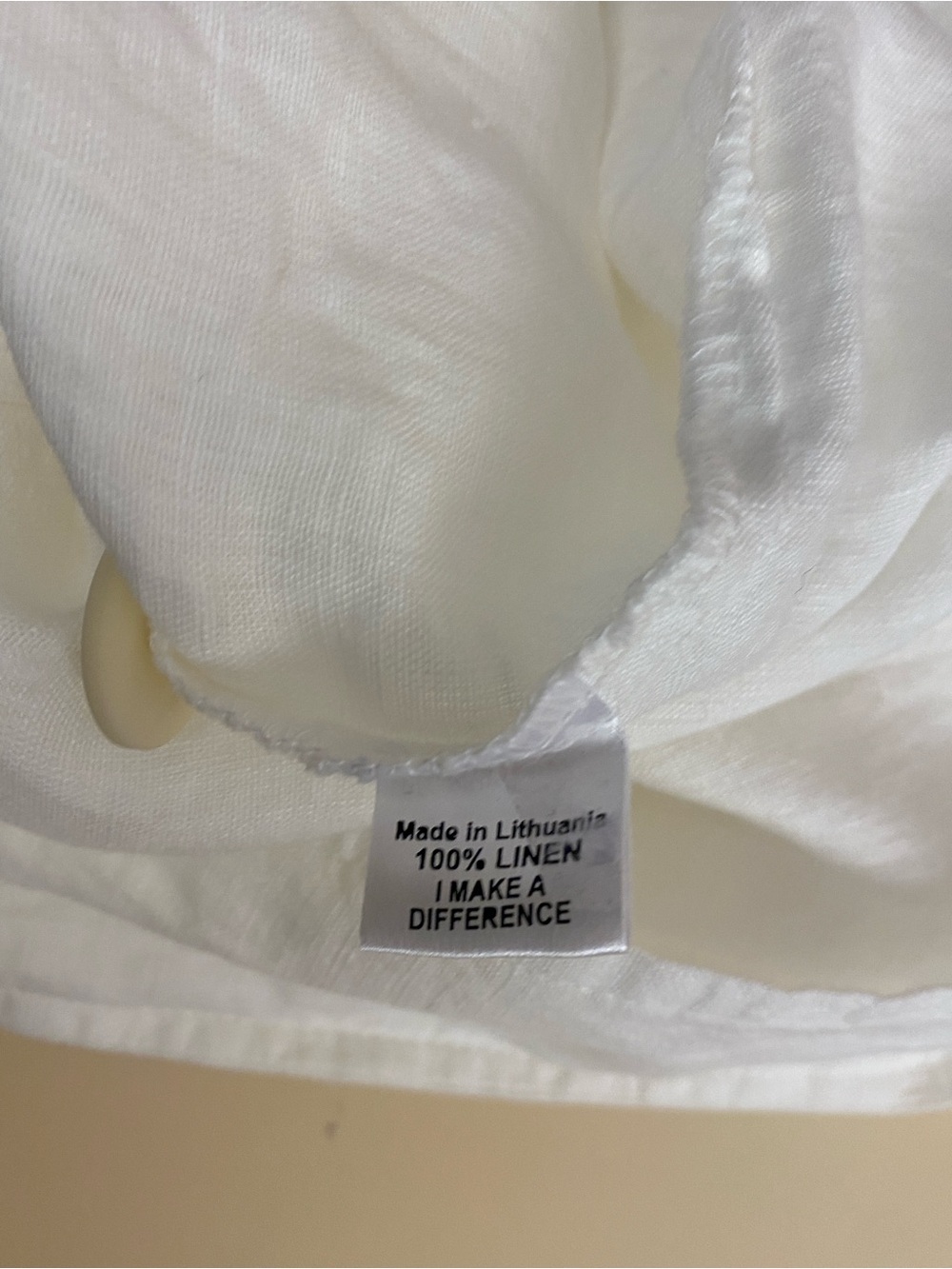 FLAX 100% Linen White Button-Front Tunic Jacket with Patch Pockets - Picture 5 of 5
